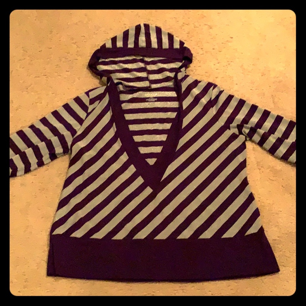 Purple and silver hoodie